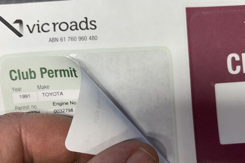 Club Permit Log book sticker