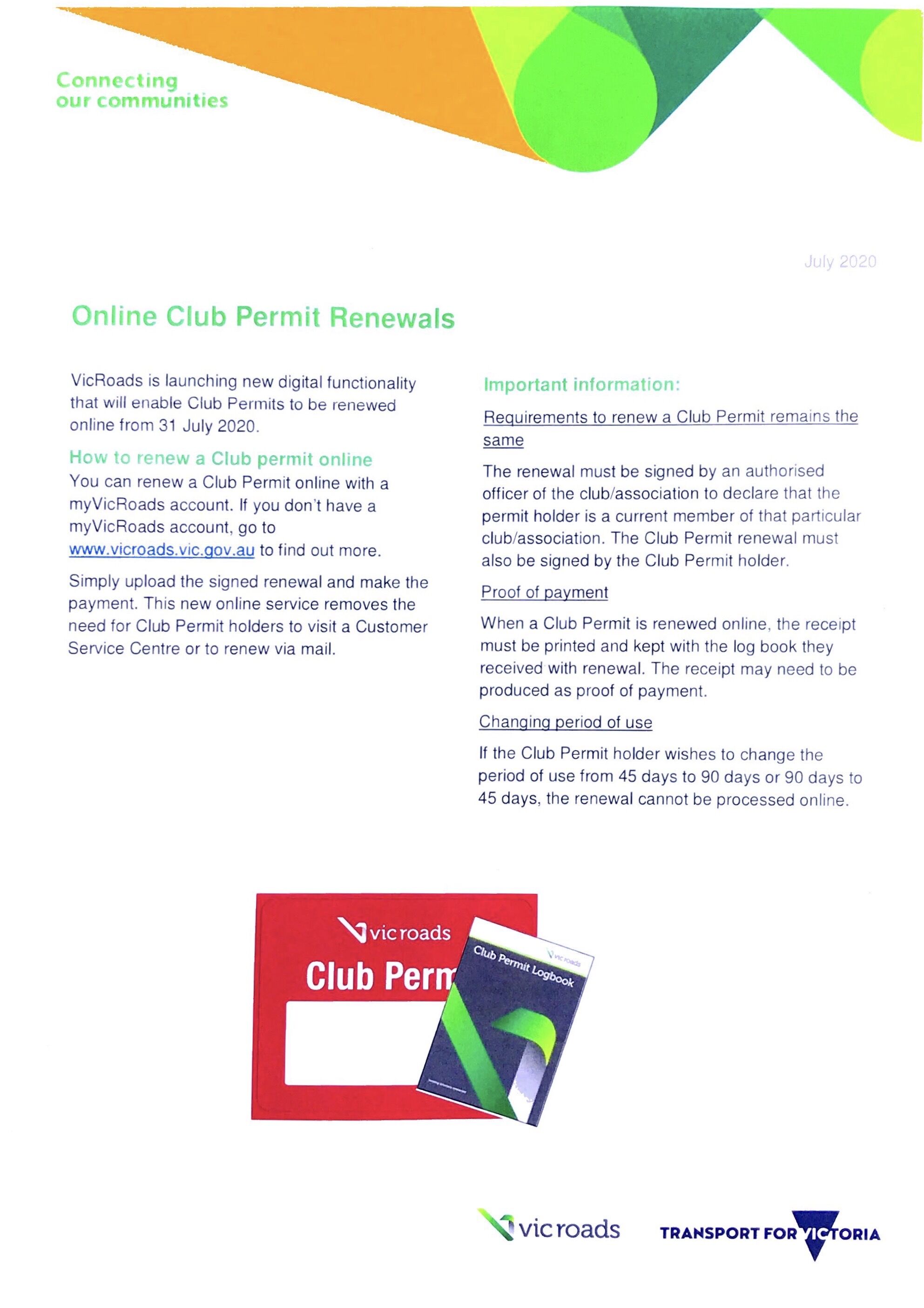 Online Club Permit Renewals