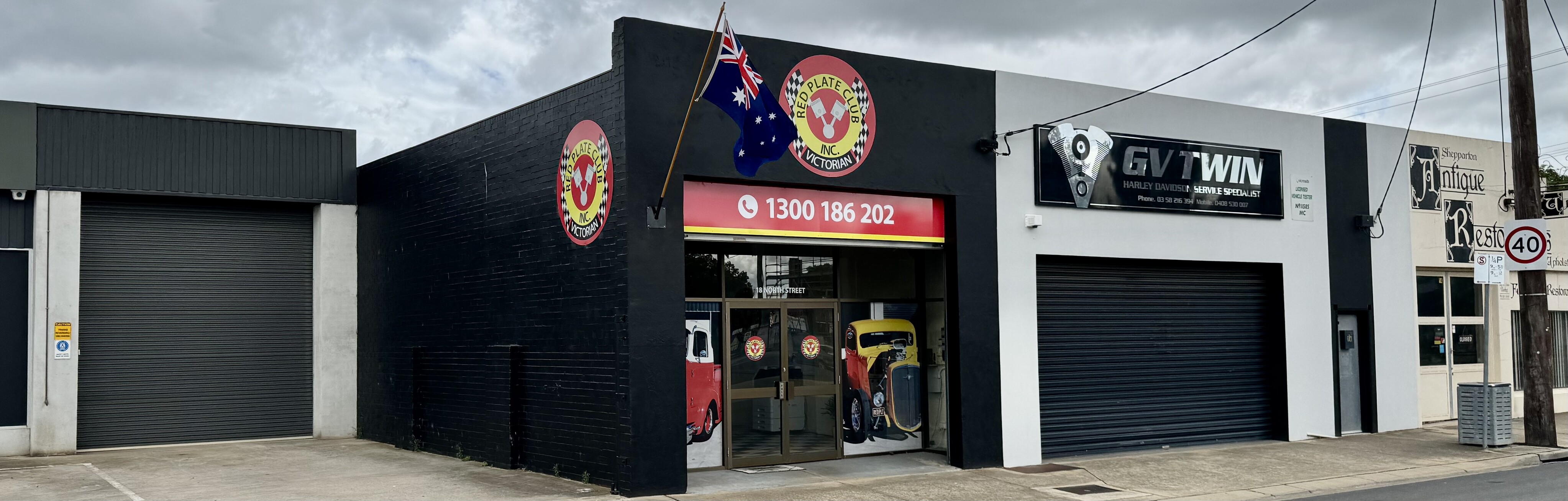 Victorian Red Plate Club office.  18 North St Shepparton.  Post to P.O. Box 1 Mooroopna 3629